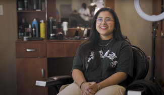 diana sitting for an interview