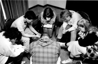 group praying