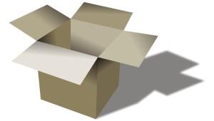 Empty cardboard box clipart