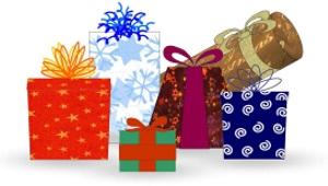 Clipart of colorful Christmas presents