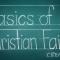 Green chalkboard with The Basics of Christian Faith: Creation
