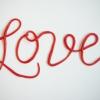 The word "Love" spelled out using Red Vines/Twizzlers